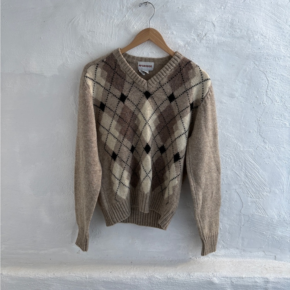 vintage McGregor argyle V-neck sweater - Picture 13 of 13